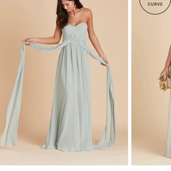 Bridesmaid’s dress. Birdy grey. Sage green color. Size small, fits like a 4. - Picture 2 of 10